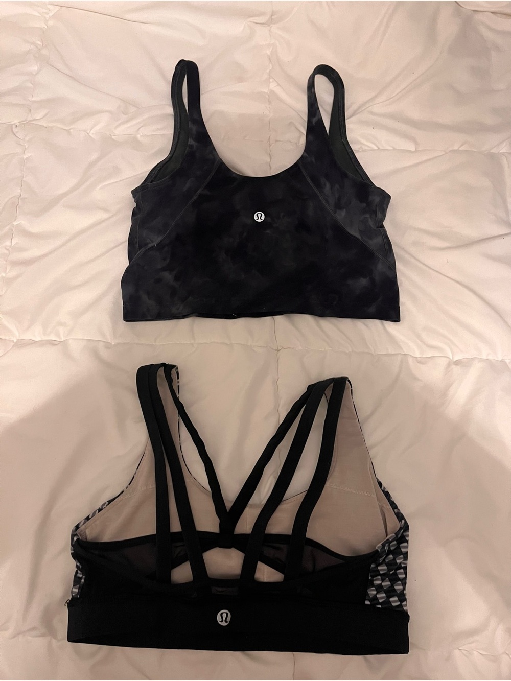 lululemon Black Tie-Dye align tank and Free To Be Sports Bra Bundle